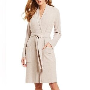 Barefoot Dreams CozyChic Light Ribbed Short Wrap Cozy Robe